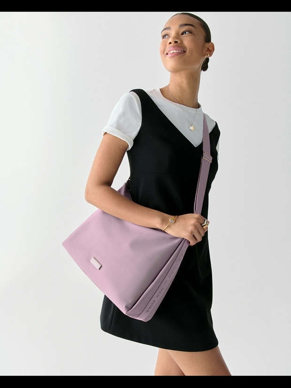 Kate Spade; Lavender Shoulder Bag with Adjustable Strap